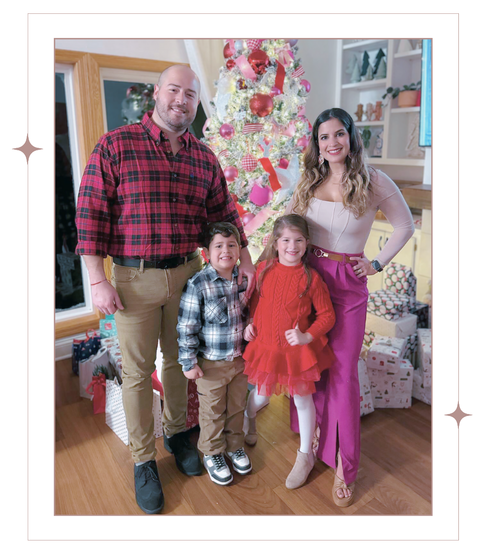 The doctors' family at the holidays